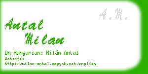 antal milan business card