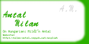 antal milan business card